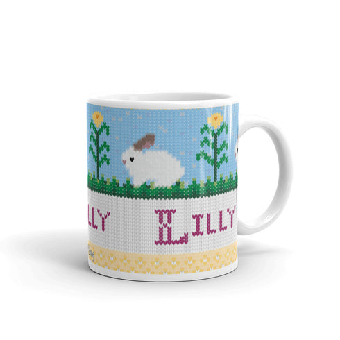Bunny Mug with Flowers